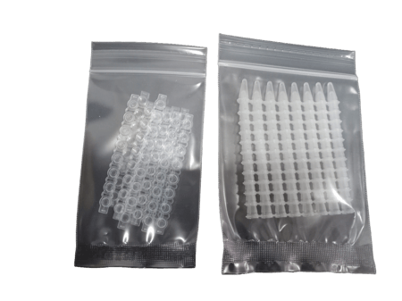 OPTimate 0.1 mL 8-Strip PCR Tubes Optically-Clear Flat Caps - OPT-RT1-C